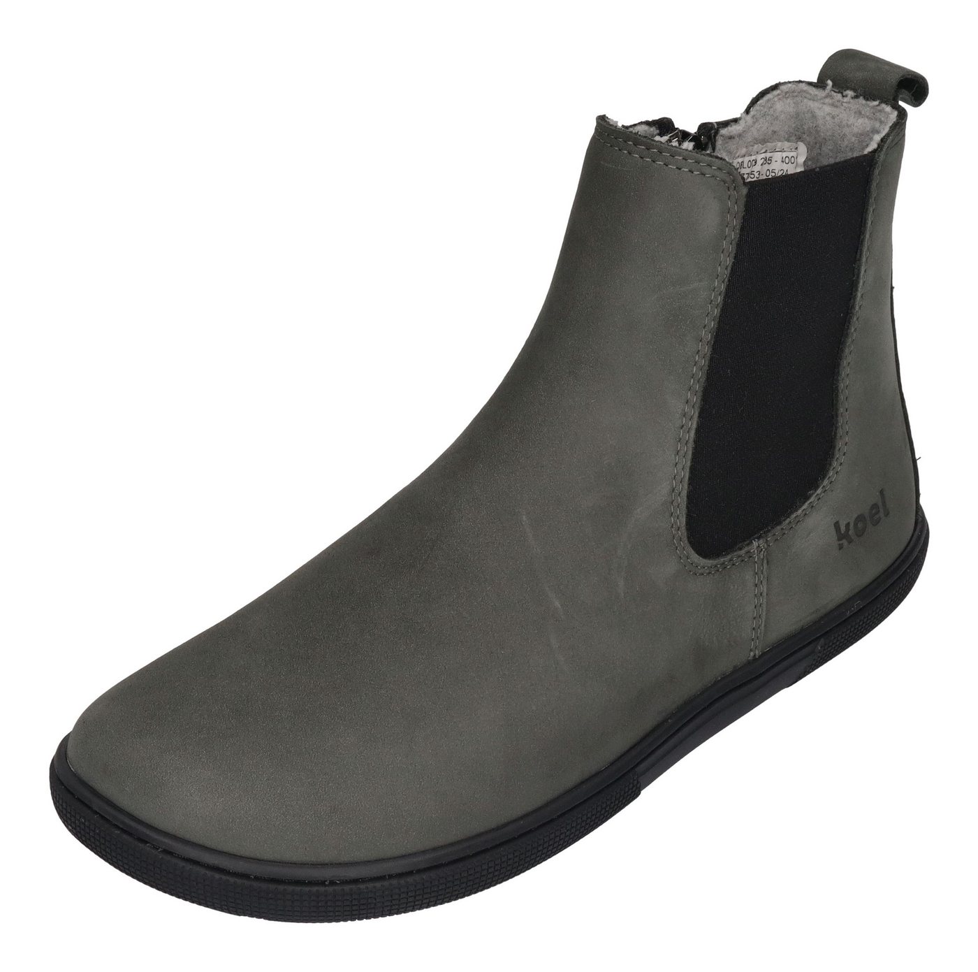 KOEL FILAS MERINO Barfußschuh dark grey von KOEL