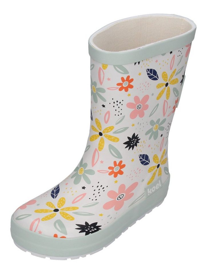 KOEL WELLIE BARE MULTI Barfußschuh White Flowers KOEL WELLIE BARE MULTI Barfußschuh White Flowers von KOEL
