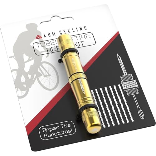 KOM Cycling Schlauchlos-Reifenreparatursatz für Fahrräder - 8 Farben! Behebt Reifenpannen bei Mountainbikes und Straßenfahrrädern - enthält Reifenreparaturgabel und Reibahle, 8 Bacon Strips KOM Cycling Schlauchlos-Reifenreparatursatz für Fahrräder - 8 Farben! Behebt Reifenpannen bei Mountainbikes und Straßenfahrrädern - enthält Reifenreparaturgabel und Reibahle, 8 Bacon Strips von KOM Cycling