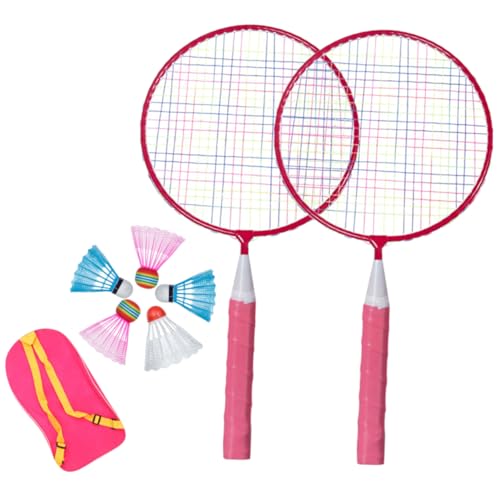 KOMBIUDA 1 Satz Badminton Schläger Badminton Set badmintonschläger Badminton Racket Set Freizeitspielzeug für Badmintonschläger-Kit Ferrolegierung Rosa von KOMBIUDA