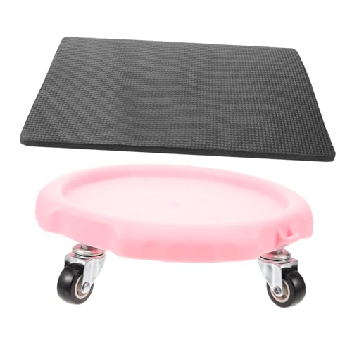 KOMBIUDA 1 Satz Bauchplatte Bauchtrainingsscheibe Übungsschieber, Fitnessscheiben Workout-Slider-disc Gleitscheibe Für Bauchübungen Fitness-übungsbrett Bauchscheibe Rosa Plastik von KOMBIUDA