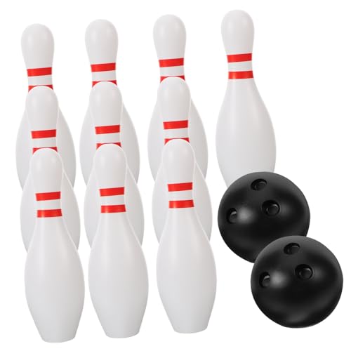 KOMBIUDA 1 Satz Bowlingkugel aus Holz Kinder Holzspielzeug interaktives Spielzeug Toys for Bowlingkugeln für Kinder Bowlingkugel Spielzeug Bildungsspielzeug Kinderspielzeug hölzern rot von KOMBIUDA