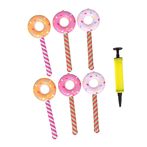 KOMBIUDA 1 Satz Donut-Cheer-Stick Aufblasbares Schwimmbecken Aufblasbare Süßigkeitenballons Donut-Boom-Stick Babybecken Donut-Party-dekor Riesige Süßigkeiten Große Süßigkeiten Plastik von KOMBIUDA