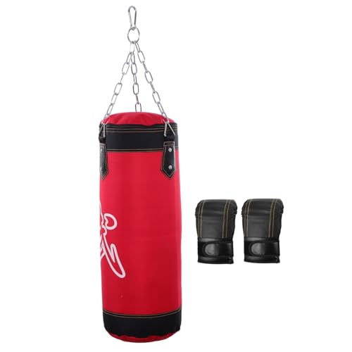 KOMBIUDA 1 Satz Sandsack-Set Sandsäcke Sandsack Trainieren Karate-sandsack Karate-trainingstasche Sandsack Treten Fitness-sandsack Fitnesstasche Übungstasche Karate-Tasche Segeltuch Rot von KOMBIUDA