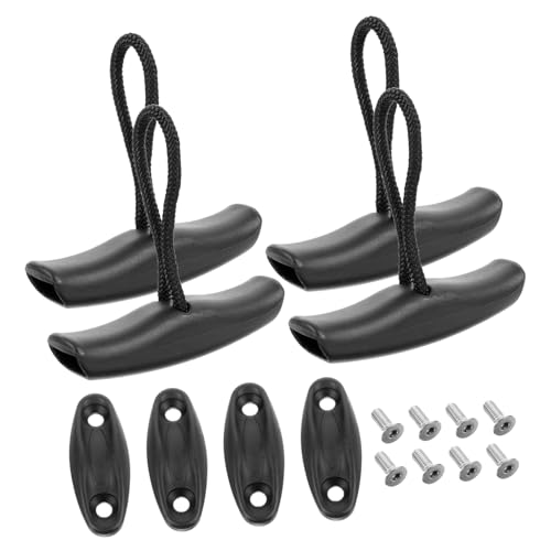 KOMBIUDA 16 Sätze handhaben Kayak Accessories Boot zubehör Tragegriff-Set Ersatzgriff Boat Accessories Kanuschnurgriff Kajak-Griff-Kit Marinegriff Seilgriff Kajak-Zuggriff-Kit Metall Black von KOMBIUDA