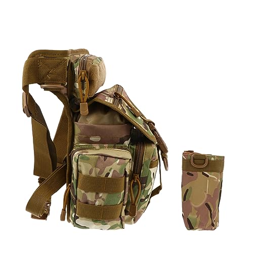 KOMBIUDA 1Stk Bergsteigertasche Angelgerät Tasche Oberschenkelholster Beintasche aufbewahrungssack verstausack Outdoor-Campingtasche Outdoor-Tasche aus Oxford-Gewebe Oxford-Stoff Camouflage von KOMBIUDA