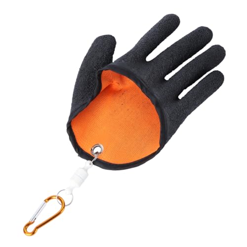 KOMBIUDA 1Stk Fischhandschuhe fangen Fäustlinge Anti-Gräten-Handschuhe Schwarze Handschuhe rutschfeste Handschuhe rutschfeste Gummihandschuhe Handschuhe zum Fangen von Fischen Black von KOMBIUDA