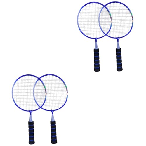 KOMBIUDA 2 Paar Kinderbedarf Kinder Outdoor Spielzeug Kinder draußen Spielzeug Kinder Badminton Set Outdoor-Spielzeug für Kinder Schmusespielzeug kinderspielzeug Badminton Schläger Blue von KOMBIUDA