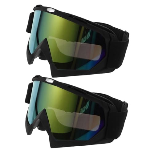 KOMBIUDA 2 Paar Schutzbrillen Dirt Bike Motocross Klare Fahrradbrille Fahrradbrille Klare Motorradbrille Tpu PC von KOMBIUDA