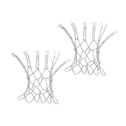 KOMBIUDA 2 STK Basketball-Kettennetz Sport Panier-Basketball Ersatz-Basketballnetz verdickte Basketballnetze Airless-Basketball Spiele Basketballkette Eisenkettennetz für Basketball Silver KOMBIUDA 2 STK Basketball-Kettennetz Sport Panier-Basketball Ersatz-Basketballnetz verdickte Basketballnetze Airless-Basketball Spiele Basketballkette Eisenkettennetz für Basketball Silver von KOMBIUDA