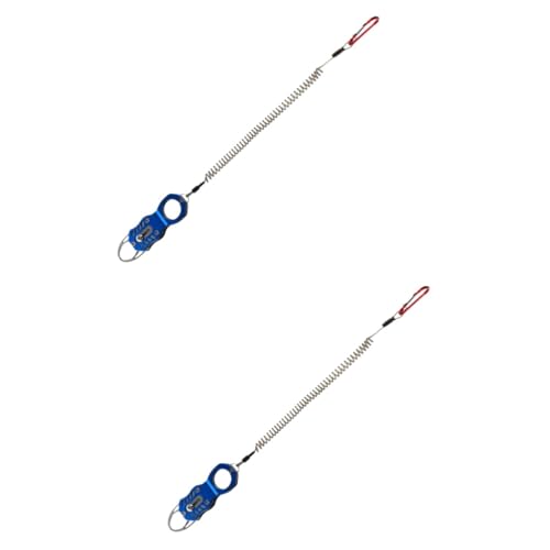 KOMBIUDA 2 STK Fischzange Snaps Angeln Angler ausrüstung Fishing clamp Fishing kit Fischlippengreifer Angelausrüstung Werkzeug Fischgreifer aus Edelstahl Angelklemme Aluminium Blue von KOMBIUDA