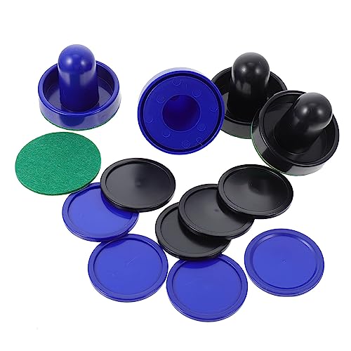 KOMBIUDA 2 Sätze Eishockeymaschine Airhockey-Griffe Zubehör Tischspiel Netz Airhockeytisch für Table Hockey air Hockey Tischhockey-Pucks Air-Hockey-Paddel Airhockey-Pucks Plastik von KOMBIUDA