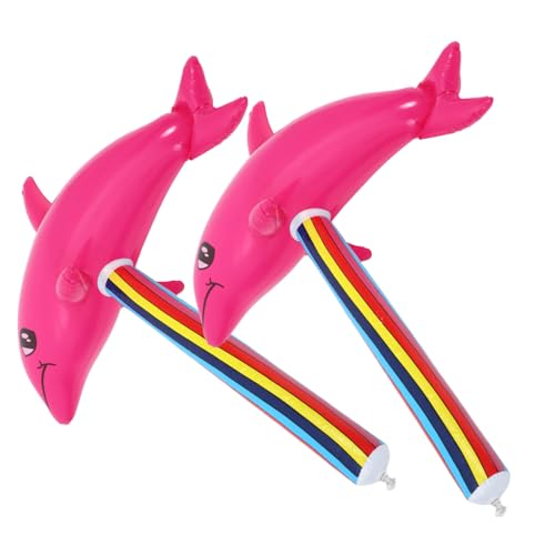 KOMBIUDA 2 Stück Delphin Cheer Stick Aufblasbares Spielzeug Krachmacher Jubelstab Aufblasbare Cheer Sticks Aufblasbare Stöcke Aufblasbare Krachmacher Partyführer Stick Partystäbe PVC von KOMBIUDA