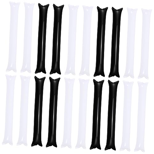 KOMBIUDA Aufblasbare Noise Sticks für Sportveranstaltungen 24-teiliges Stick-Set Weiß Schwarz Ideal für Konzerte Rennspiele KOMBIUDA Aufblasbare Noise Sticks für Sportveranstaltungen 24-teiliges Stick-Set Weiß Schwarz Ideal für Konzerte Rennspiele von KOMBIUDA