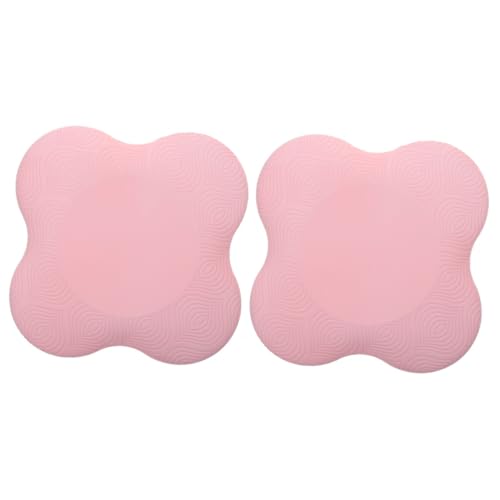 KOMBIUDA 2St Knie Anti-Rutsch-Matte Sportmatte Yoga-Handkissen Yoga-Essen knieschoner fitness yoga knieschoner Knieschützer Kniebandage Kniekissen für Yoga rutschfestes Kniepolster Pu Rosa von KOMBIUDA