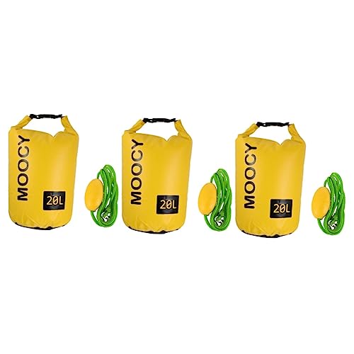 KOMBIUDA 3 Sätze Treibsack Sandanker Trockensack- Tauchbare Trockentasche Kleiner Bootsanker Sandsack- Tauchrucksack Sandanker Für Boot wasserdichte Trockentasche PVC Yellow von KOMBIUDA