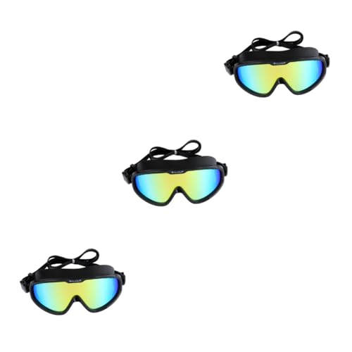 KOMBIUDA 3St Schwimmbrille klare Schutzbrille Brillen wasserdichte Brille Fallschirmspringen Brille mit klaren Gläsern Gläser klar draussen schnapsgläser Schwimmausrüstung Augenschutz Black von KOMBIUDA