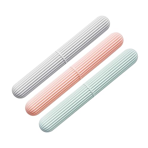 KOMBIUDA 3St für Zahnbürsten travel Toothbrush case tragbare Zahnbürstenbox Zahnbürstenhalter für unterwegs Badezimmer Zahnbürstenhalter tragbares Zahnbürstenetui von KOMBIUDA