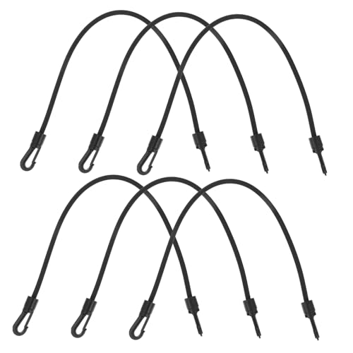 KOMBIUDA 6 Stück Elastische Ladungsspanngurte Mit Haken Schwarz Robuste Bindewerkzeuge Für Sicheres Transportieren Von Lasten Ideal Für Motorräder Und Fahrzeuge von KOMBIUDA