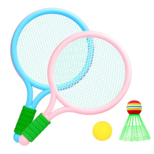 KOMBIUDA 1 Set Kinder Badminton Schläger Tennis Schläger Set Bälle Für Outdoor Sport Spielzeug Zufällige Farbe von KOMBIUDA