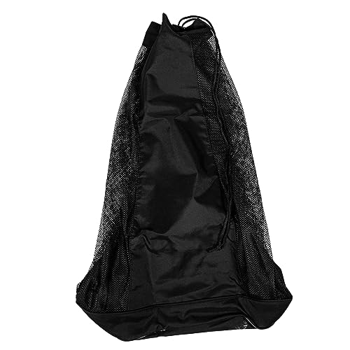 KOMBIUDA Ball Aufbewahrungstasche Taschenfußball Bälle Netzbeutel Fußballtasche Netztasche Fußball-Mesh-Tasche Sport ballpaket ballnetz Basketballtasche Mesh-Balltasche Oxford-Stoff Black von KOMBIUDA