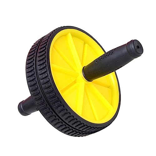 KOMBIUDA Bauch-Trainingsrolle Rollen Räder für Elektroroller ab Walzenmaschine Drehstuhl Rad fitness roller fitnessroller Bauch-Roller Bauchmuskeltrainer Bauchtrainer Übungsrolle Yellow von KOMBIUDA