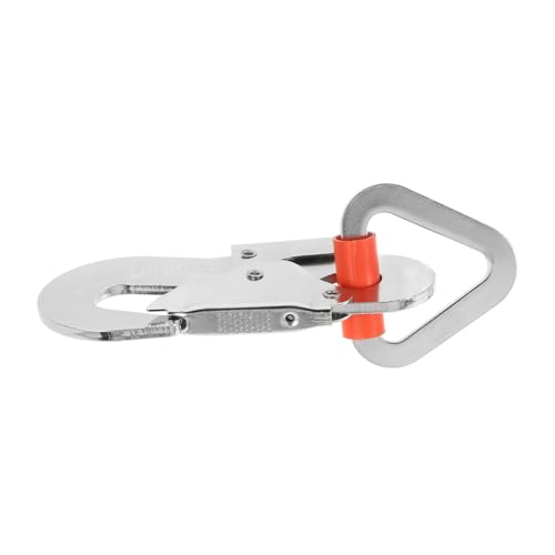 KOMBIUDA Blechhakenschloss Outdoor-karabiner Schwere Karabiner Kletterhaken Karabinerhaken Kletter-sicherheitsschnalle Drahtziehgriff Eimerhaken Selbstverriegelnder Karabiner Silver Eisen von KOMBIUDA