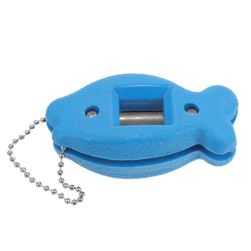 KOMBIUDA Eisklingenschärfer Anspitzer Maschine Scharf Stange handhaben Schlittschuhe zubehör eislaufen zubehör Blade Sharpener tragbarer Schlittschuh-Schleifstein Eisschuhschärfer Abs Blue von KOMBIUDA