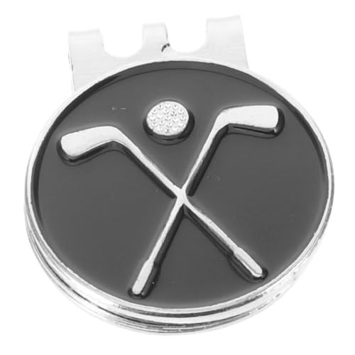 KOMBIUDA Markierungen Scorekarte Golfball Marker Golf zubehör Golfball-Markierung Golfliebhaber Golfmützenclip Ballmarker Golfzubehör für Herren verschleißfester Golfmarker Eisen Black von KOMBIUDA