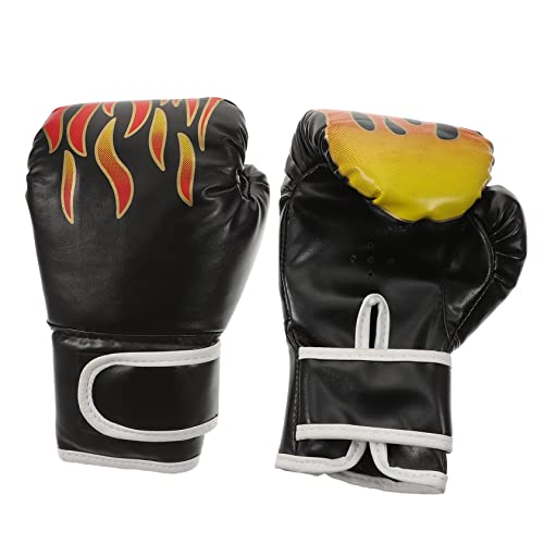 KOMBIUDA PU-Handschuhe für Kinder Boxhandschuhe für Spiel Boxkampfhandschuhe Boxhandschuhe geschützt Boxsack-Handschuhe Schlaghandschuhe Boxhandschuhe mit Flammenmuster Box-Schutzhandschuhe von KOMBIUDA