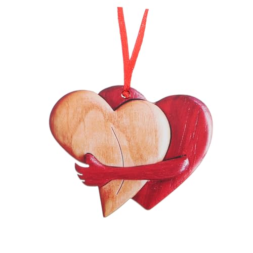 Valentinstag-anhänger Valentinsgrüße Holzherzen Zum Basteln Valentinstag Holzverzierungen Valentinsornamente Aus Holz DIY-bastelarbeiten Zum Valentinstag Herz Autozubehör Hölzern KOMBIUDA von KOMBIUDA