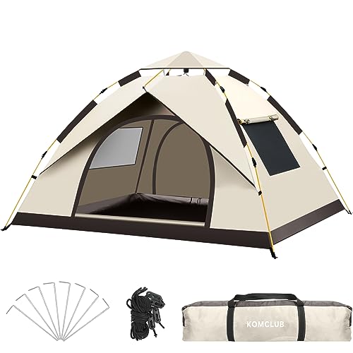 Camping Zelt Automatisches, Winddicht, UV-Schutz, Perfekt für Strand, Outdoor, Reisen, Wandern, Camping, Jagen, Angeln usw Leichtes Zelt für 1-2 Personen von KOMCLUB