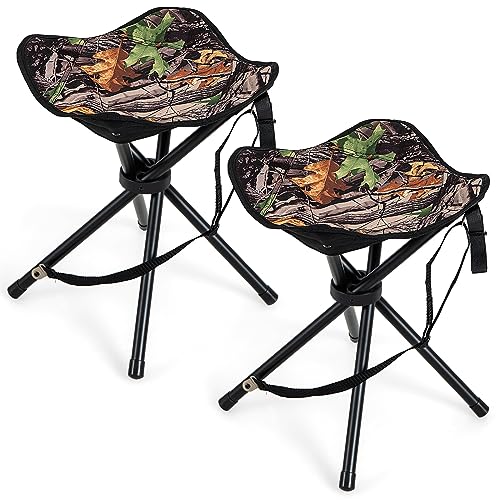 KOMFOTTEU 2er Set Campinghocker klappbar, Dreibeinhocker praktisch mit Schultergurt, Klapphocker leicht bis 150 kg belastbar, Camping Hocker tragbar für Outdoor, Jagen KOMFOTTEU 2er Set Campinghocker klappbar, Dreibeinhocker praktisch mit Schultergurt, Klapphocker leicht bis 150 kg belastbar, Camping Hocker tragbar für Outdoor, Jagen von KOMFOTTEU