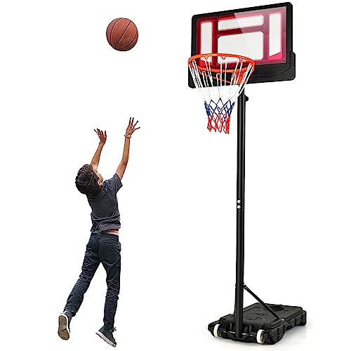 KOMFOTTEU Basketballständer 154-210 cm höhenverstellbar, Basketballkorb mit Ständer, Basketballanlage verstellbar für Jugend & Erwachsene, Basketball Korbanlage mit Rollen KOMFOTTEU Basketballständer 154-210 cm höhenverstellbar, Basketballkorb mit Ständer, Basketballanlage verstellbar für Jugend & Erwachsene, Basketball Korbanlage mit Rollen von KOMFOTTEU