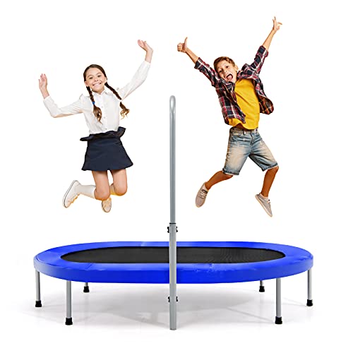 KOMFOTTEU Faltbares Trampolin für 2 Personen, Ovales Fitness Trampolin mit verstellbarem Griff, Doppeltrampolin für Kinder & Erwachsene, Gartentrampolin bis 150 kg belastbar für Indoor Outdoor (Blau) KOMFOTTEU Faltbares Trampolin für 2 Personen, Ovales Fitness Trampolin mit verstellbarem Griff, Doppeltrampolin für Kinder & Erwachsene, Gartentrampolin bis 150 kg belastbar für Indoor Outdoor (Blau) von KOMFOTTEU