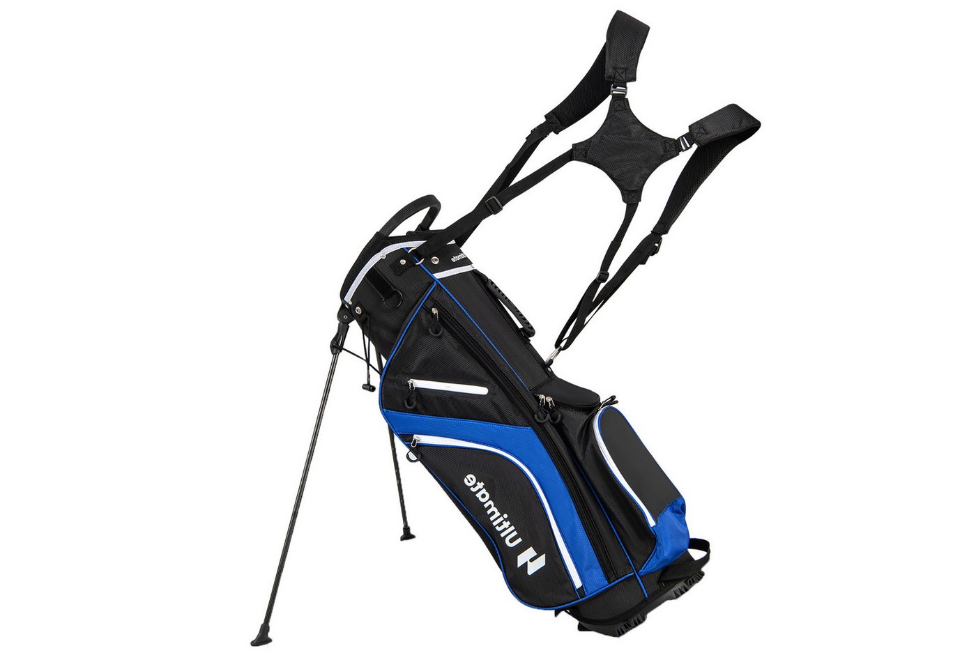 KOMFOTTEU Golfschläger + Golfbag, Golf Stand Bag mit 14 Fächern, 6 Taschen von KOMFOTTEU