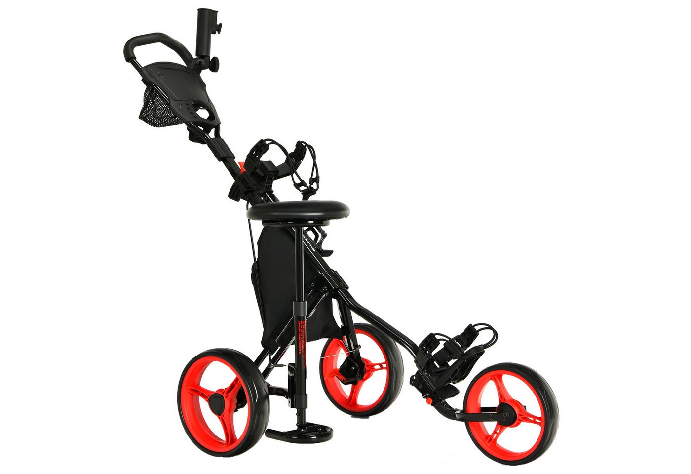 KOMFOTTEU Golftrolley Golfwagen, 3-Rad Trolley, mit abnehmbarem Sitz von KOMFOTTEU