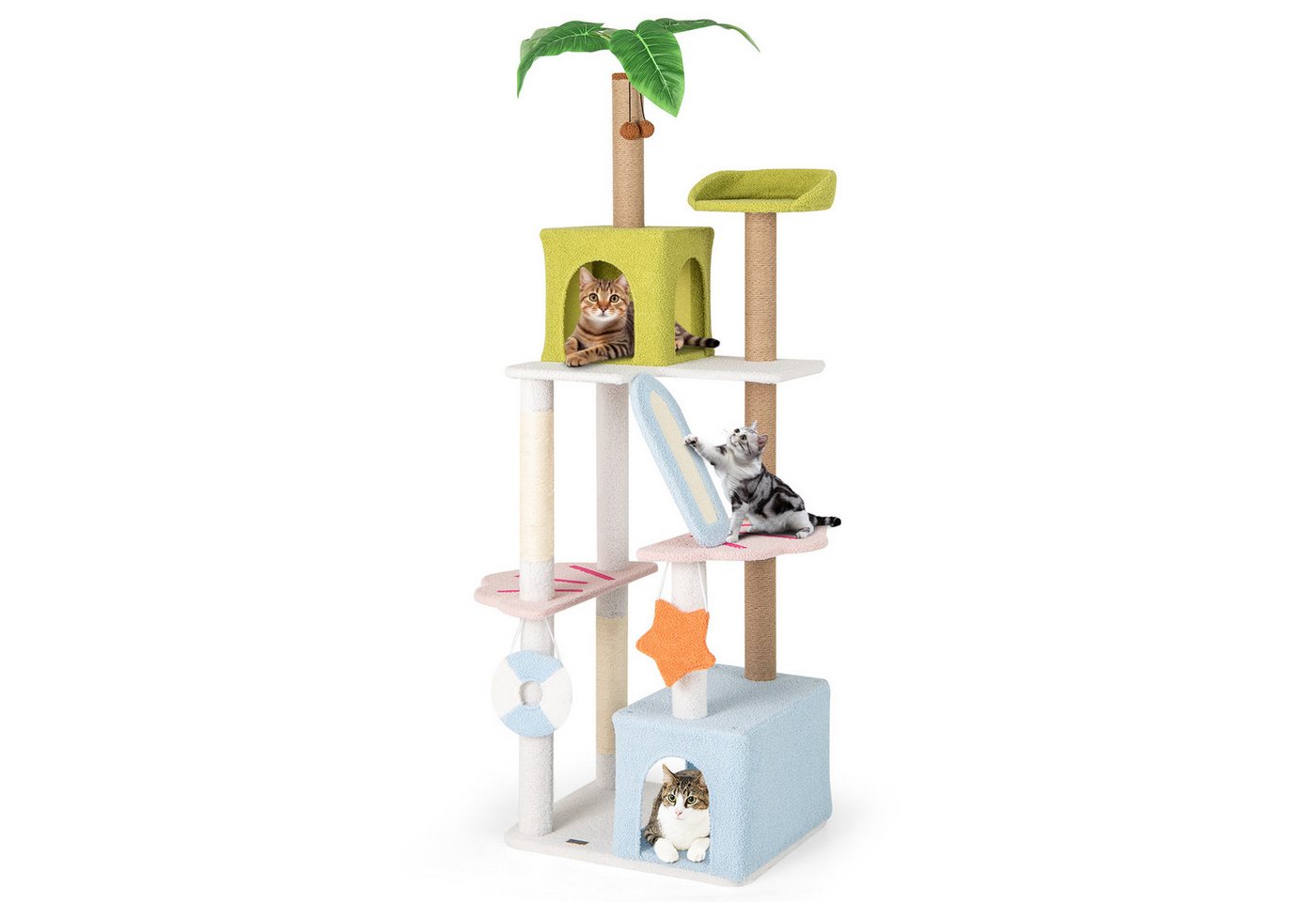 KOMFOTTEU Kratzbaum, Mehrstöckiger Katzenbaum mit 2 Katzenhöhlen KOMFOTTEU Kratzbaum, Mehrstöckiger Katzenbaum mit 2 Katzenhöhlen von KOMFOTTEU