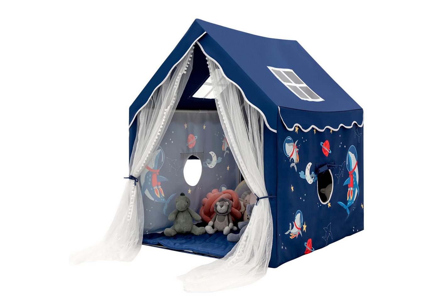 KOMFOTTEU Spielzelt Kinderzelt mit Dicker Matte & 2 Fenster & Gaze KOMFOTTEU Spielzelt Kinderzelt mit Dicker Matte & 2 Fenster & Gaze von KOMFOTTEU