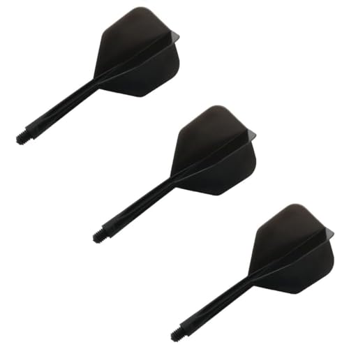 KOMUNJ 3 Stück Dart Schäfte, Dartpfeile Zubehör, 80mm Kunststoff Standard Dart Zubehör, für Darts Dartpfeil Spiel, Professionelles Dart Zubehör (Schwarz) von KOMUNJ