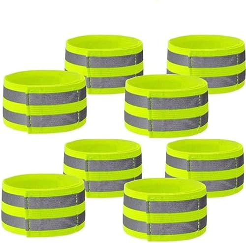 KOMUNJ 8 Pcs Doppel Reflektorbänder, Reflektierend Hochsichtbarer Reflektor Band Sicherheits-Armband für Radfahren, Wandern, Motorrad-Reiten oder Laufen KOMUNJ 8 Pcs Doppel Reflektorbänder, Reflektierend Hochsichtbarer Reflektor Band Sicherheits-Armband für Radfahren, Wandern, Motorrad-Reiten oder Laufen von KOMUNJ