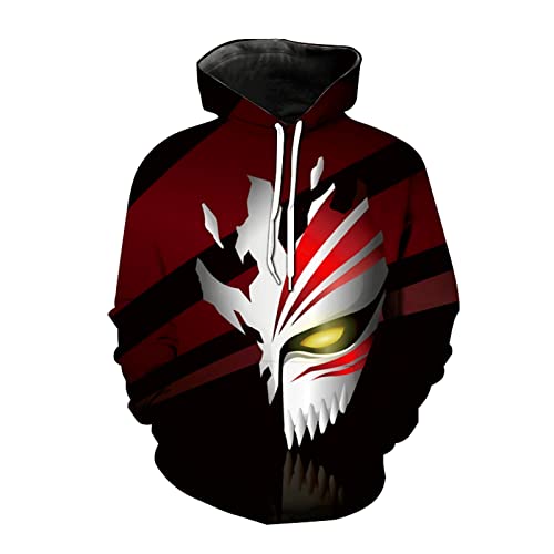 KONDZ Anime Bleach 3D Print Hoodies Männer Frauen Mode Kapuzen-Sweatshirt Pullover Hoodie Harajuku Hip Hop Streetwear Unisex Hoody Coat von KONDZ