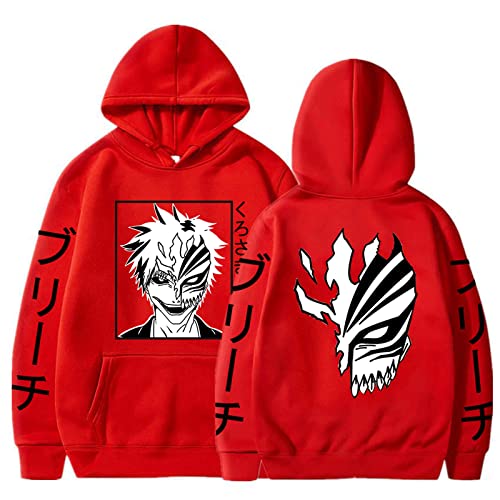 KONDZ Anime Bleach Kurosaki Ichigo Hoodie Junge/mädchen Sweatshirts Japanische Streetwear Männer Frauen Pullover Mit Rundhalsausschnitt Anime-Kleidung von KONDZ