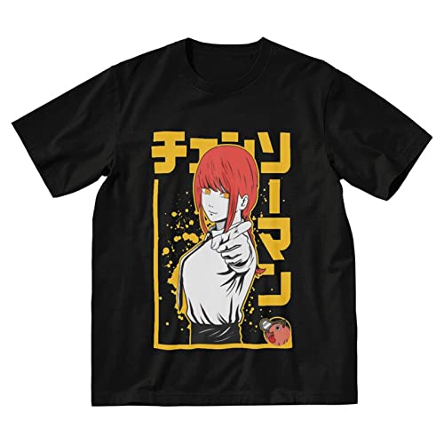 KONDZ Fashion Chainsaw Man Makima T-Shirt Herren Grafik T-Shirt Kurzarm Baumwolle Anime Manga Denji T-Shirt Cooles T-Shirt Top Geschenkidee von KONDZ