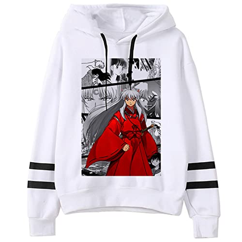 KONDZ Japanischer Anime Inuyasha Winter Warm Harajuku Paar Hoodies Männer Lustige Cartoon Kawaii Sweatshirt Hip Hop Streetwear Hoodie Männlich von KONDZ