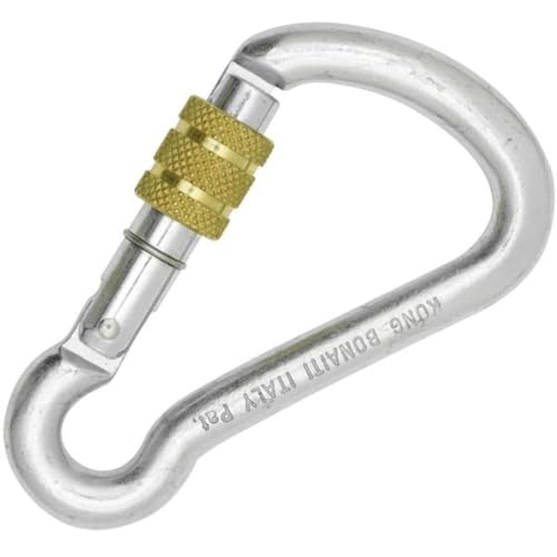 Kong Harness Carbon Screw Sleeve Karabinerhaken, asymmetrisch, poliert, 100 mm Kong Harness Carbon Screw Sleeve Karabinerhaken, asymmetrisch, poliert, 100 mm von Kong