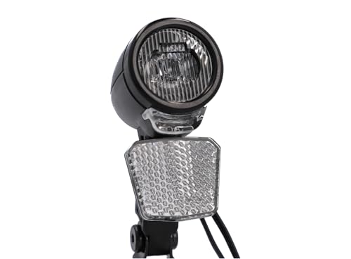 FISCHER Fahrrad LED-Frontlicht Dynamo, mit integriertem Reflektor, spritzwassergeschützt, schwarz, 1 Stück FISCHER Fahrrad LED-Frontlicht Dynamo, mit integriertem Reflektor, spritzwassergeschützt, schwarz, 1 Stück von Fischer