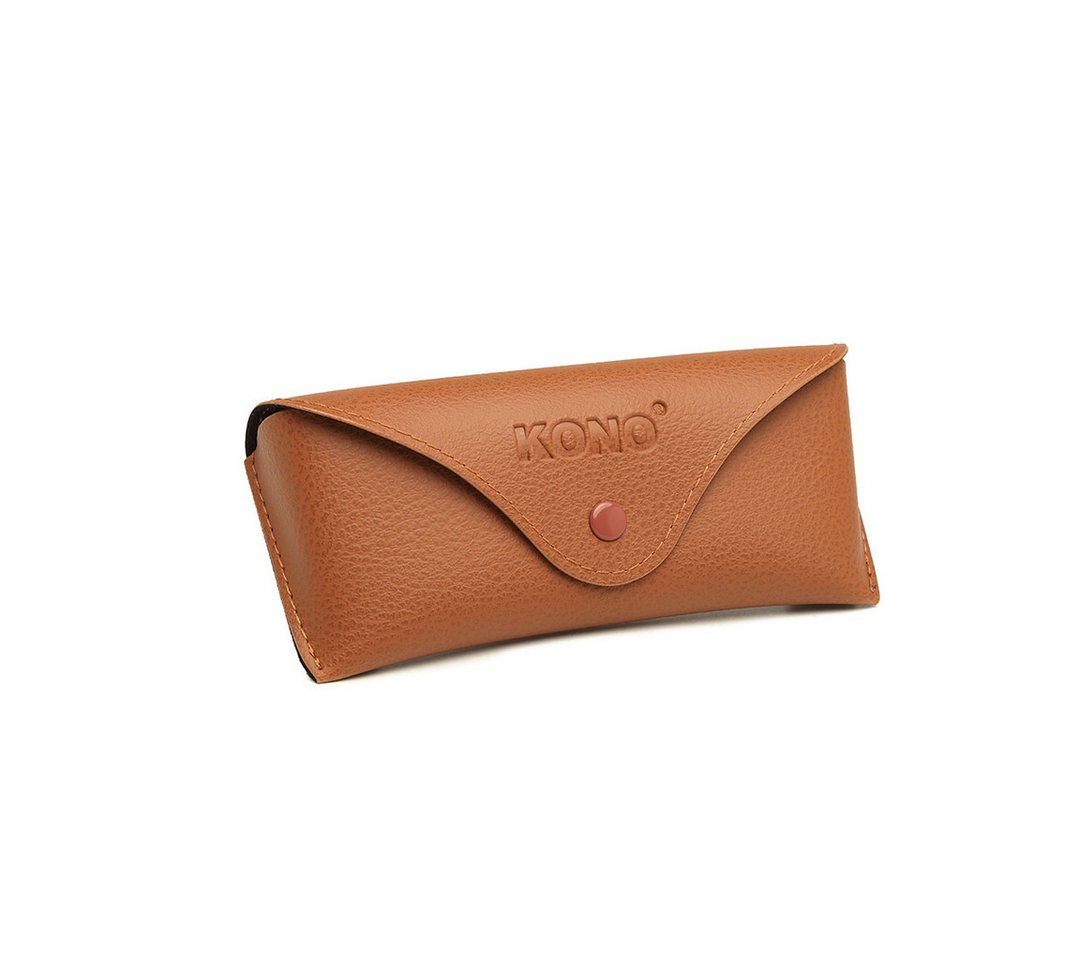 KONO Brillenetui Case Klassische Schutzhülle für Sonnenbrillen PU Leder Unisex KONO Brillenetui Case Klassische Schutzhülle für Sonnenbrillen PU Leder Unisex von KONO
