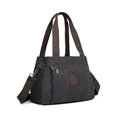 KONO Canvas Handtasche Frauen Hobo Schultertasche Vintage Top Griff Crossbody Bag Casual Multifunktion Tote Bag für Arbeit Einkaufen KONO Canvas Handtasche Frauen Hobo Schultertasche Vintage Top Griff Crossbody Bag Casual Multifunktion Tote Bag für Arbeit Einkaufen von KONO