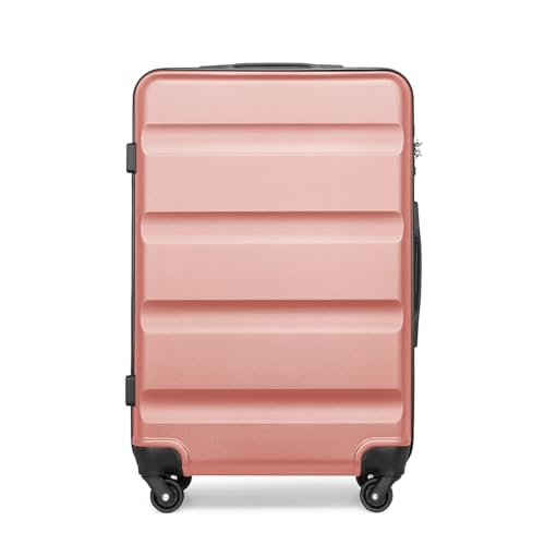 KONO Hartschalenkoffer Groß Koffer Reisekoffer 75cm Groß Leicht Hartschale Rollkoffer mit TSA Schloss und 4 Rollen, Koffer XL Grösse 75x51x28cm, 90Liter (Groß Koffer, Rosa) von KONO